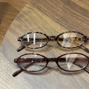 Tortoise Shell Oval Glasses Set